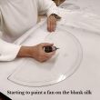 Hand-painted Spanish silk fan: Passion red floral art 8