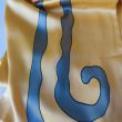 Elegant gold and gray silk scarf: luxurious double-sided satin scarf (145 x 35 cm / 57 x 14 inches) 7