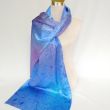 Bufanda de seda pintada a mano en azul verdoso: elegante pañuelo grande / Idea de regalo perfecta para esposa 9