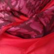 Hand-painted silk scarf: Deep red abstract floral pongee 9