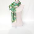 Bufanda de seda satinada verde pintada a mano, chal de moda para mujer, regalo de hija a mamá, 12 x 52 pulgadas 4
