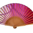 Romantic pink and purple silk fan: handmade luxury folding fan