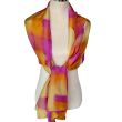 Sunset Glow silk scarf: hand-painted pongee shawl