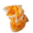 Sunset Striped Scarf – 180 x 45 cm (71 x 18 inch) Crinkled Silk Shawl – Hand-Painted Orange Light Shawl 3