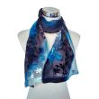 Écharpe de luxe en velours de soie teint à la main : Châle floral vieilli 4