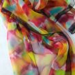 Bufanda de seda colorida pintada a mano, chal de gasa multicolor liviano para mujeres elegantes, regalo de cumpleaños para la mejor amiga 9