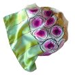 Art Nouveau Silk Shawl: Hand Painted Floral Satin Shawl 3