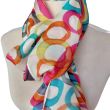 Hand Painted Silk Scarf: Colorful Geometric Habotai Scarf 7