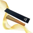 Folding fan in gold silk: hand-painted luxury accessory with crystal details 6