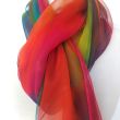 Chal de seda de gasa colorido de alta calidad / Regalo liviano para el Día de la Madre 6
