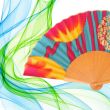 Ocean Breeze Silk Fan – Hand-Painted Turquoise and Fuchsia Folding Fan – Luxury Spanish Handmade Accessory 2