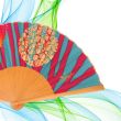 Ocean Breeze Silk Fan – Hand-Painted Turquoise and Fuchsia Folding Fan – Luxury Spanish Handmade Accessory 3