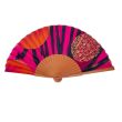Wild Fuchsia Silk Fan – Hand-Painted Pink and Gold Folding Fan – Luxury Spanish Handmade Accessory 2