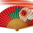 Handmade red silk folding fan: Spanish floral accessory 5