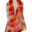 Bufanda de seda Sunset Glow – Chal de gasa pintado a mano – Chal ligero de lujo de 180 x 45 cm 2