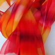 Sunset Glow Silk Scarf – Hand-Painted Chiffon Shawl – Luxury Lightweight Shawl 180 x 45 cm 7