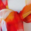Sunset Glow Silk Scarf – Hand-Painted Chiffon Shawl – Luxury Lightweight Shawl 180 x 45 cm 8