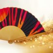 Ember Glow silk fan: hand-painted folding fan in red