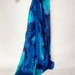 Deep Ocean Silk Scarf – Hand-Painted Blue Chiffon Shawl – Luxury Hypoallergenic Shawl 180 x 45 cm 3