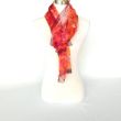 Silk scarf with fiery sunset effect – Hand-painted chiffon shawl – Luxury lightweight shawl 180 x 45 cm 6