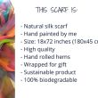 Silk scarf with fiery sunset effect – Hand-painted chiffon shawl – Luxury lightweight shawl 180 x 45 cm 8